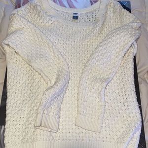 Old Navy white knit sweater top